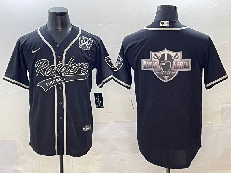 Men 2025 Oakland Raiders Blank Black Joint Name Nike Limited NFL Jersey style 41->oakland raiders->NFL Jersey